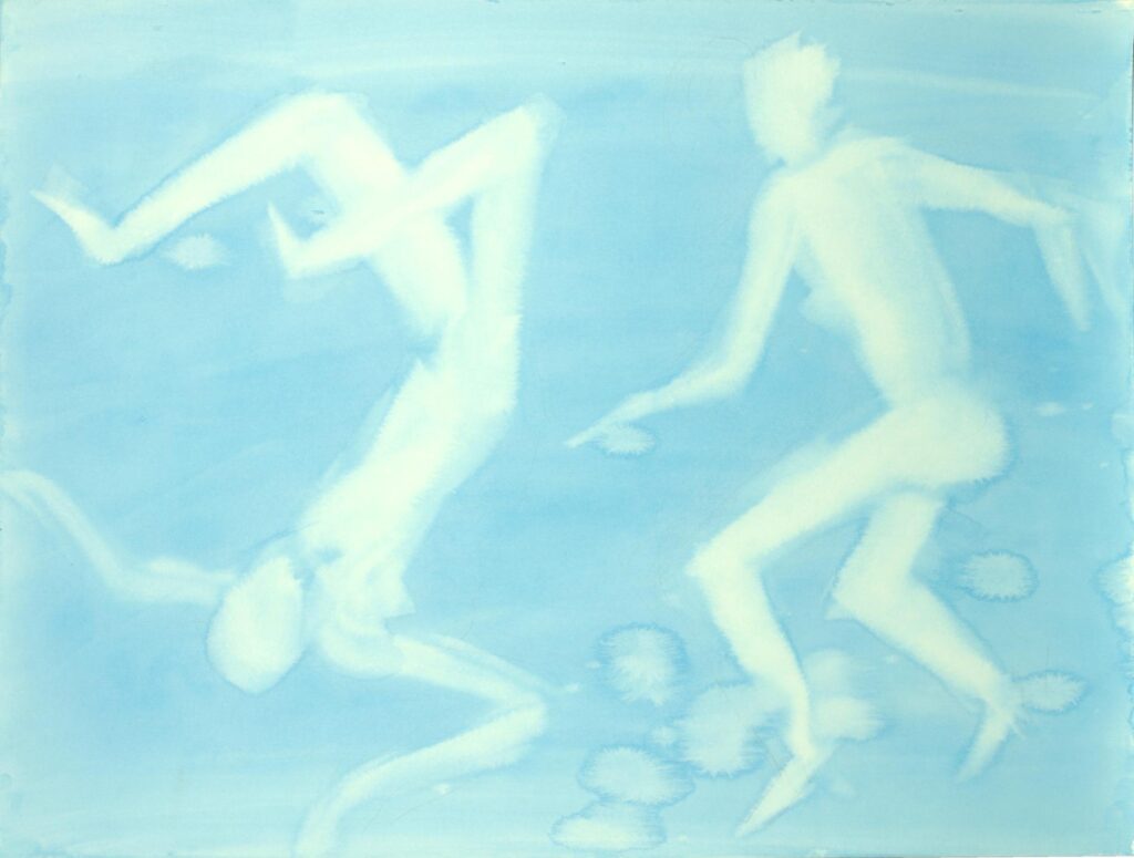 Obrázek díla V modré - hra pod vodou (triptych) od Kurt Gebauer