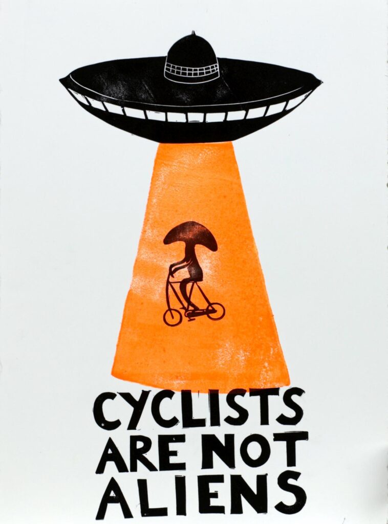 Obrázek díla Cyclists Are Not Aliens od Ester Tajrychová